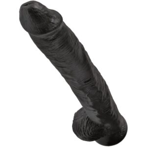 King Cock-Penis Realist cu Testicule 30.5 cm Negru-PVC, Ventuza 10 King Cock-Penis Realist cu Testicule 30.5 cm Negru-PVC, Ventuza - imagine 4