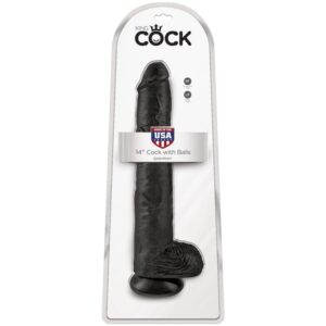King Cock-Penis Realist cu Testicule 30.5 cm Negru-PVC, Ventuza 12 King Cock-Penis Realist cu Testicule 30.5 cm Negru-PVC, Ventuza - imagine 6