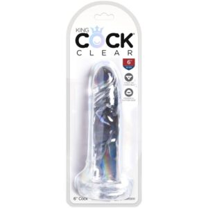 King Cock-Penis Realist Transparent 15.5 cm-TPE, Waterproof - imagine 4