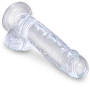 King Cock-Clear Penis Realist Transparent cu Testicule, 15.2 cm 8 King Cock-Clear Penis Realist Transparent cu Testicule, 15.2 cm - imagine 3