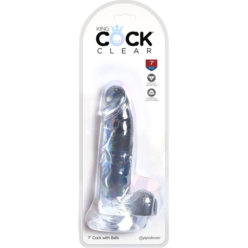 King Cock-Clear Penis Realist Transparent cu Testicule, 15.2 cm 5 img 155383 77978f76696cbe9bb900b6f0b22a4812 1