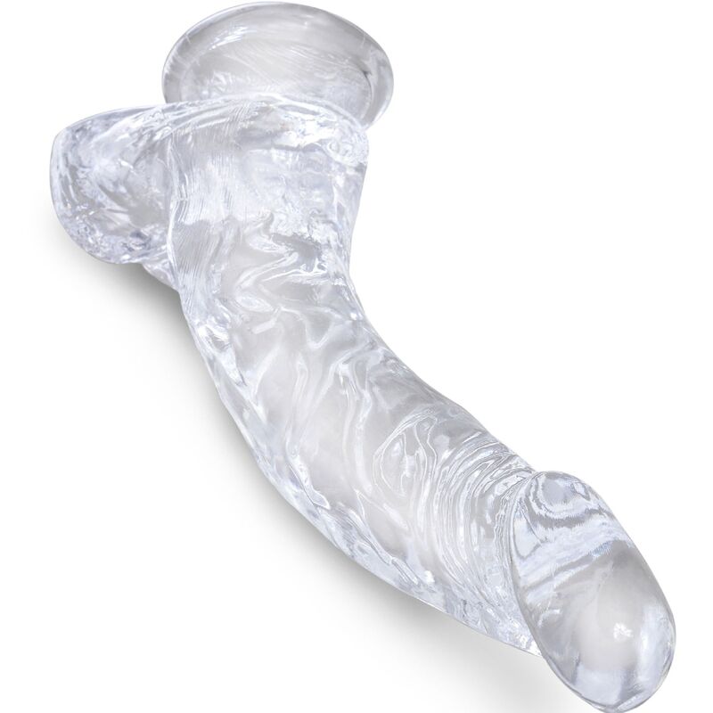 King Cock-Penis Curbat Realist Transparent cu Testicule 16.5 cm 2 img 155386 fd422d253dbcee91222d874c33c2439f 1