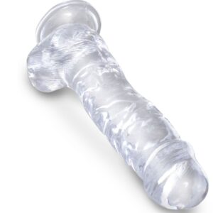 King Cock-Clear Penis Realist cu Testicule 16.5 cm Transparent-TPE 8 King Cock-Clear Penis Realist cu Testicule 16.5 cm Transparent-TPE - imagine 3
