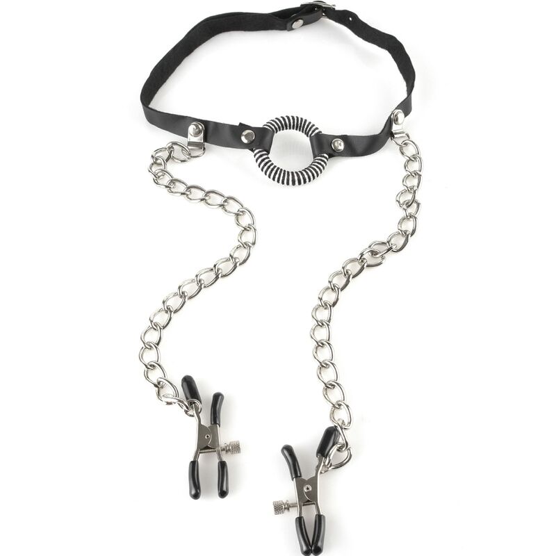 Fetish Fantasy Series-Pipedreams Gag cu Inel și Cleme 1 img 155441 bd0044cc918f6e9d10dbef9e47ab5551 1