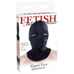 Fetish Fantasy Series-Cagulă Neagră cu Fermoare-Metal — PIPEDREAMS · Accesorii BDSM (imaginea 2)