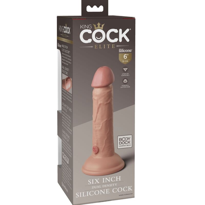 King Cock-Elite Dildo Realistic din Silicon 15.2 cm-Ventuza 4 img 156104 9c445307e2f96abadb242a9f29a666df 1