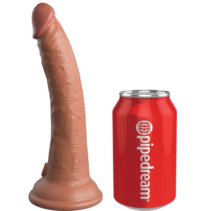 King Cock-Elite Dildo Realist din Silicon 17.8 cm Caramel-Ventuza 1 img 156114 a8a3fcb2504e1c4a6cf90081048d6b1b 1