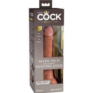 King Cock-Elite Dildo Realist din Silicon 17.8 cm Caramel-Ventuza 12 King Cock-Elite Dildo Realist din Silicon 17.8 cm Caramel-Ventuza - imagine 6