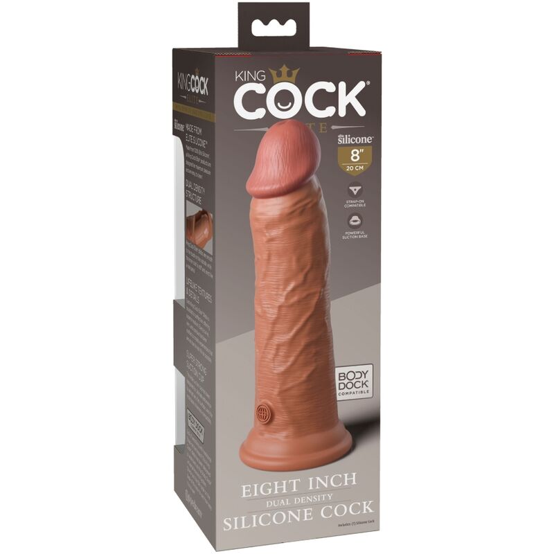 King Cock-Elite Realistic Silicone Dildo 20.3 cm Caramel-Ventuza 2 img 156134 ae2096986cdeb2afb83b923e95d95929 1