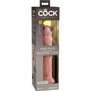 King Cock-Elite Dildo Realistic din Silicon 23 cm-Ventuza - imagine 5