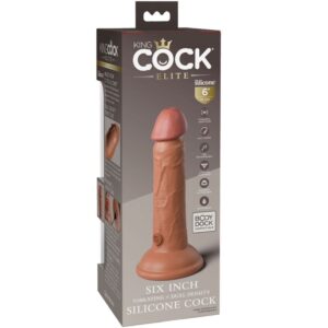 King Cock-Elite Dildo Realist cu Vibrații din Silicon 15.2 cm 9 King Cock-Elite Dildo Realist cu Vibrații din Silicon 15.2 cm - imagine 3