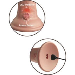 King Cock-Elite Dildo Realist cu Vibrații din Silicon, 20.3 cm 10 King Cock-Elite Dildo Realist cu Vibrații din Silicon, 20.3 cm - imagine 4