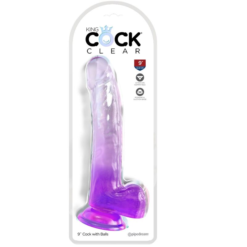 King Cock-Dildo Transparent cu Testicule 20.3 cm Mov-TPE, Ventuza 2 img 156276 c7cc6291a68fe5aa0cc6a9418d3fb490 1