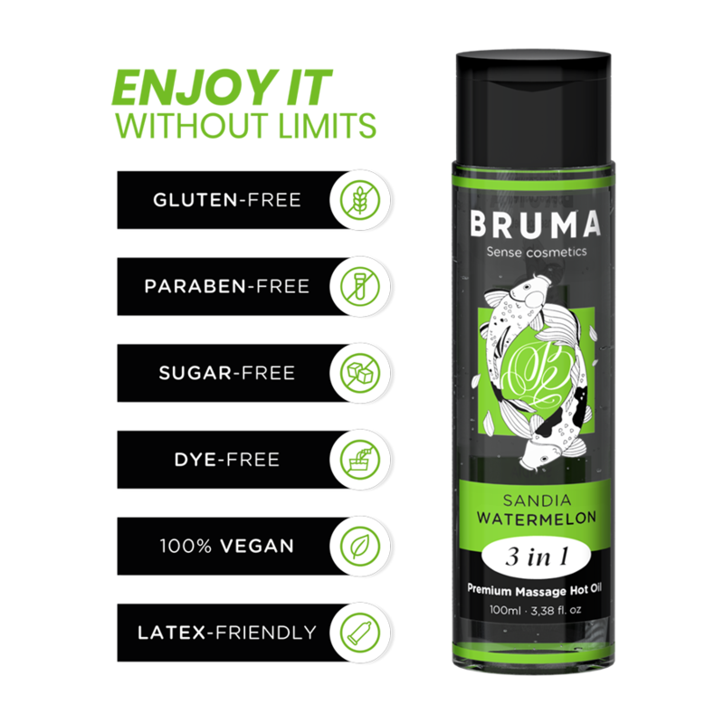 Bruma-Premium Ulei de Masaj cu Efect Calorific Pepene Verde 3 in 1 img 156399 567ab40f4d93d33b8b4fb521d826b340 1