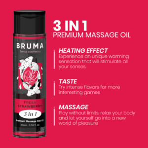 Bruma-Ulei de Masaj Premium Efect Cald Căpșuni 3 în 1 - 100 ml 11 Bruma-Ulei de Masaj Premium Efect Cald Căpșuni 3 în 1 - 100 ml - imagine 4