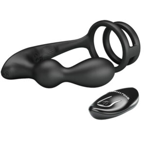 Anal Toys-Marshall Inel pentru Penis cu Dop Anal Vibrator si - imagine 3