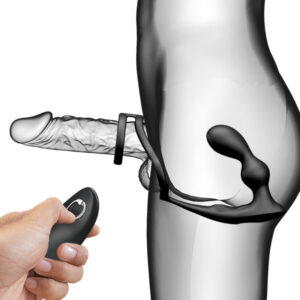 Anal Toys-Marshall Inel pentru Penis cu Dop Anal Vibrator si - imagine 7