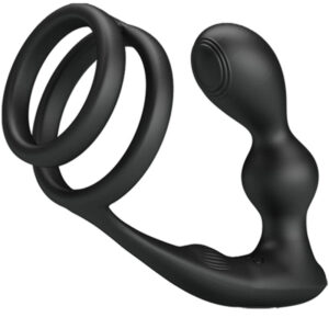Anal Toys-Marshall Inel pentru Penis cu Dop Anal Vibrator si - imagine 1