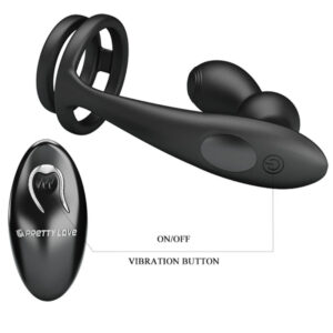 Anal Toys-Marshall Inel pentru Penis cu Dop Anal Vibrator si - imagine 8