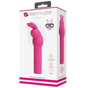 Fun Toys-Gerardo Fuchsia Rabbit Vibrator din Silicon-10 Trepte - imagine 5