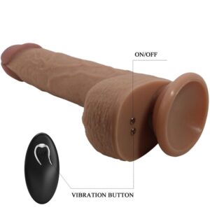 Remote Control-Tommy Dildo Vibrator Realist 22.5 cm-Silicon, 3 - imagine 6