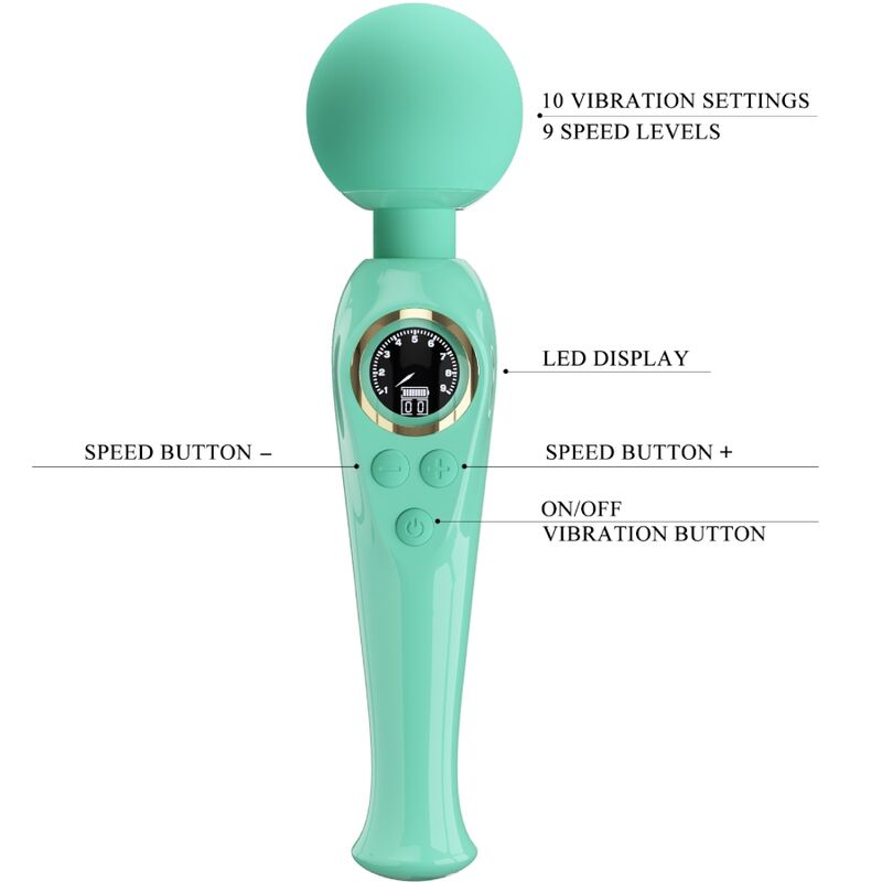 High Tech-Skyler Green Vibrator Tip Baghetă-Silicon, 10 Trepte 7 img 159932 8dd7bf40bde1b7564f29959029d66820 1
