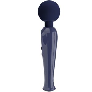 High Tech-Skyler Wand Vibrator Albastru-Silicon, 10 Trepte - imagine 3
