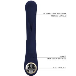 High Tech-Lamar Rabbit Vibrator și Stimulator G-spot-Albastru 16 High Tech-Lamar Rabbit Vibrator și Stimulator G-spot-Albastru - imagine 7