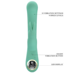 High Tech-Lamar Rabbit Vibrator Verde G-spot-Silicon, 10 Trepte 17 High Tech-Lamar Rabbit Vibrator Verde G-spot-Silicon, 10 Trepte - imagine 8