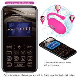 App Series-Doreen Ou Vibrator Reîncărcabil Magenta cu Control 14 App Series-Doreen Ou Vibrator Reîncărcabil Magenta cu Control - imagine 4