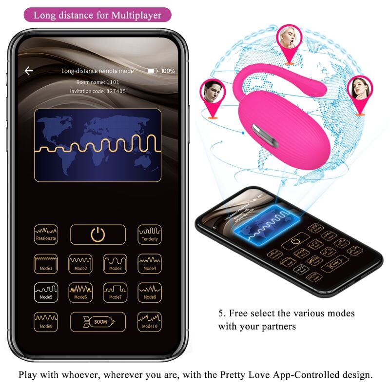 App Series-Doreen Ou Vibrator Reîncărcabil Magenta cu Control 4 img 160158 735399145ed7546feadd90b833c2bbe9 1
