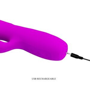 High Tech-Melanie Purple Rabbit Vibrator Reîncărcabil-Silicon 11 High Tech-Melanie Purple Rabbit Vibrator Reîncărcabil-Silicon - imagine 3