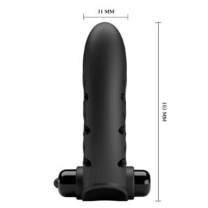 Fun Toys-Vance Black Husa Vibrator Iepuraș pentru Deget-Silicon - imagine 4