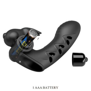 Fun Toys-Vance Black Husa Vibrator Iepuraș pentru Deget-Silicon - imagine 7