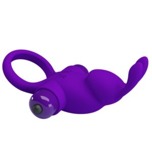 For Him-Inel Vibrator i Rabbit pentru Penis, Mov Închis-Silicon 17 For Him-Inel Vibrator i Rabbit pentru Penis, Mov Închis-Silicon - imagine 8