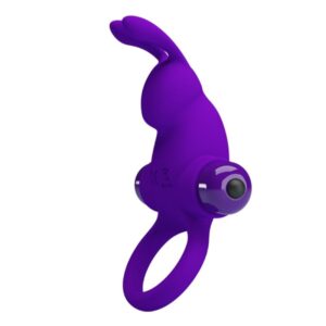 For Him-Inel Vibrator i Rabbit pentru Penis, Mov Închis-Silicon 13 For Him-Inel Vibrator i Rabbit pentru Penis, Mov Închis-Silicon - imagine 4