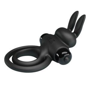 For Him-Vibrator Iii Rabbit Ring pentru Penis Negru-Silicon, 10 15 For Him-Vibrator Iii Rabbit Ring pentru Penis Negru-Silicon, 10 - imagine 6
