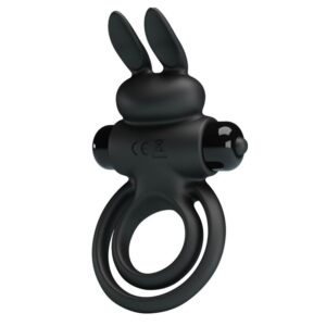 For Him-Vibrator Iii Rabbit Ring pentru Penis Negru-Silicon, 10 14 For Him-Vibrator Iii Rabbit Ring pentru Penis Negru-Silicon, 10 - imagine 5