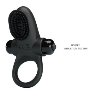 For Him-Vibrator Ring Ii pentru Penis Negru-Silicon, 10 Trepte - imagine 7