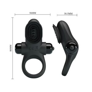 For Him-Vibrator Ring Ii pentru Penis Negru-Silicon, 10 Trepte - imagine 6