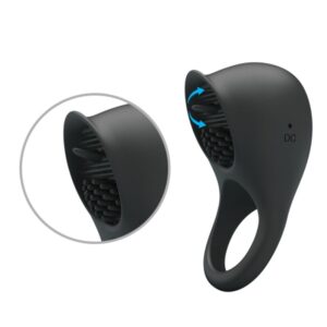 For Him-Inel Vibrator pentru Penis cu Limba Neagră-Silicon, 12 13 For Him-Inel Vibrator pentru Penis cu Limba Neagră-Silicon, 12 - imagine 4