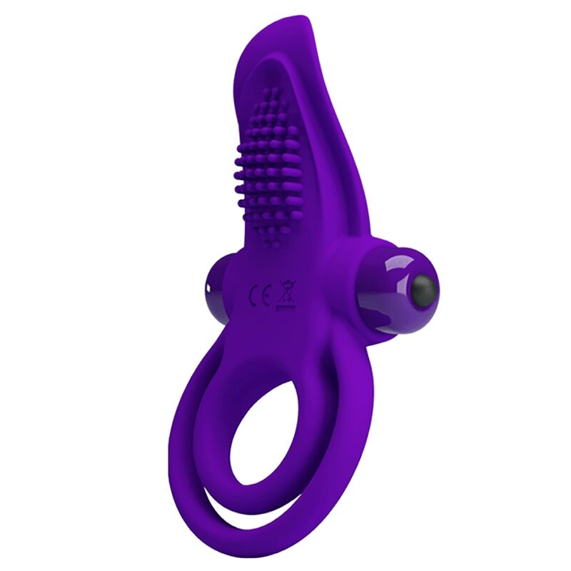 For Him-Inel Vibrator pentru Penis Mov-Silicon, 10 Trepte