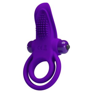 For Him-Inel Vibrator pentru Penis Mov-Silicon, 10 Trepte — PRETTY LOVE · Inele & Mansoane Penis (imaginea 7)