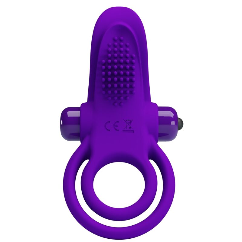 For Him-Inel Vibrator pentru Penis Mov-Silicon, 10 Trepte — PRETTY LOVE · Inele & Mansoane Penis (imaginea 5)