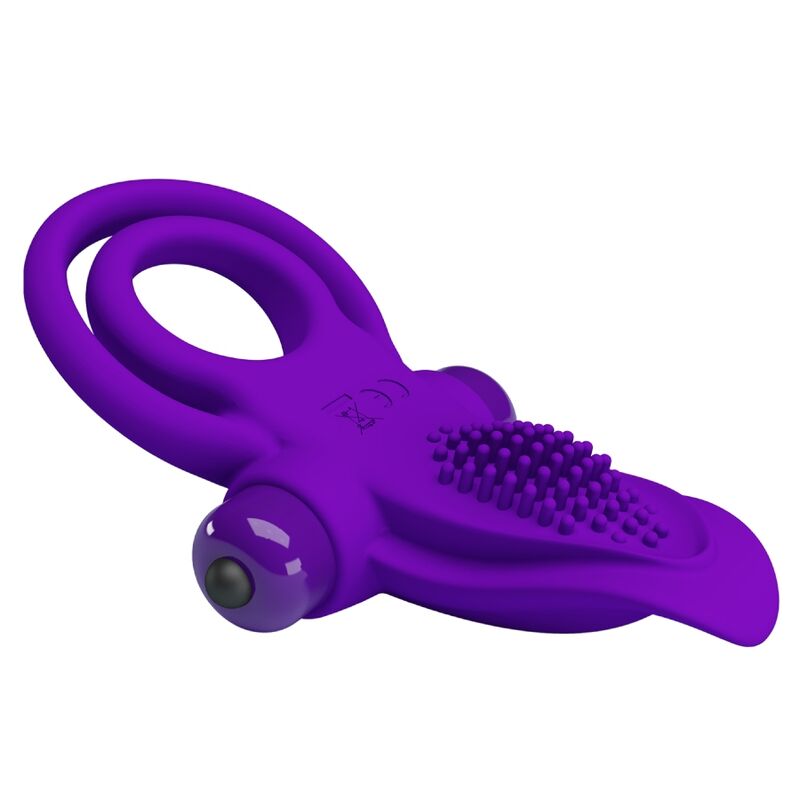 For Him-Inel Vibrator pentru Penis Mov-Silicon, 10 Trepte — PRETTY LOVE · Inele & Mansoane Penis (imaginea 4)