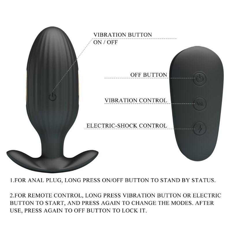 Remote Control-Kelly Plug Anal Vibrator Reîncărcabil — PRETTY LOVE · Jucarii Anale (imaginea 7)