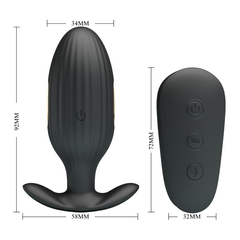 Remote Control-Kelly Plug Anal Vibrator Reîncărcabil — PRETTY LOVE · Jucarii Anale (imaginea 6)