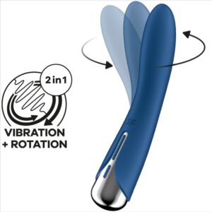 Satisfyer-Spinning Vibe 1 Red, Albastru/Bej/Roșu-12 Trepte - imagine 2