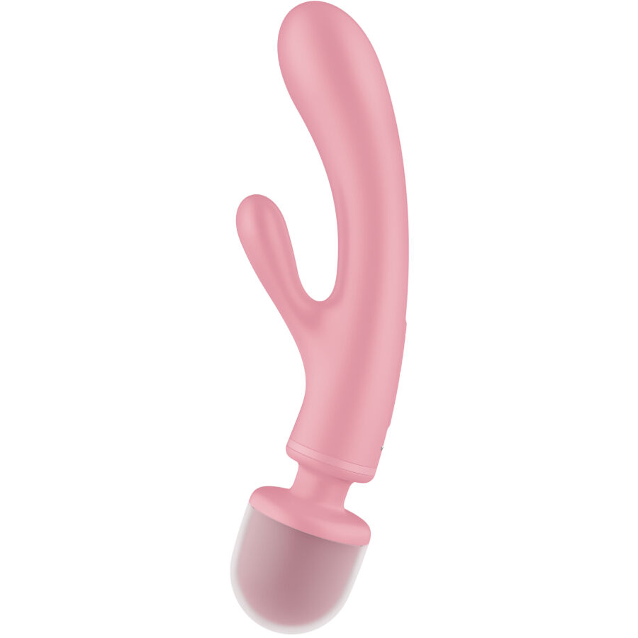 SATISFYER - Triple Lover Vibrator Iepuraș Masajer, Gri/Roz 5 img 161026 97b78f311666b582268b99bc651fc68b 1