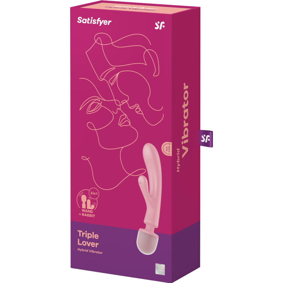 SATISFYER - Triple Lover Vibrator Iepuraș Masajer, Gri/Roz 1 img 161030 025cb2b12005dd2a91785cd036aa5292 1